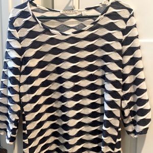 Snoskins large cotton sweater navy /white